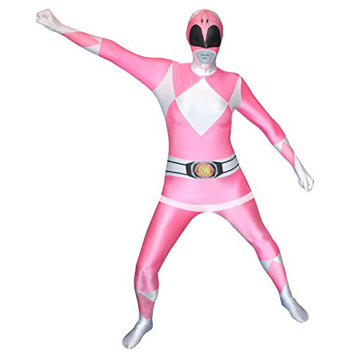 Morph Pink Power Ranger Costume Adult, Power Ranger Costume Adult, Halloween Costumes For Men, Womens Halloween Costumes, Large | Amazon (US)