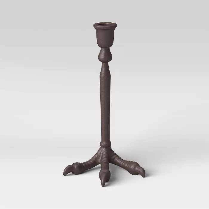 9" x 4.6" Aluminum Bird Leg Candle Holder Black - Threshold™ | Target
