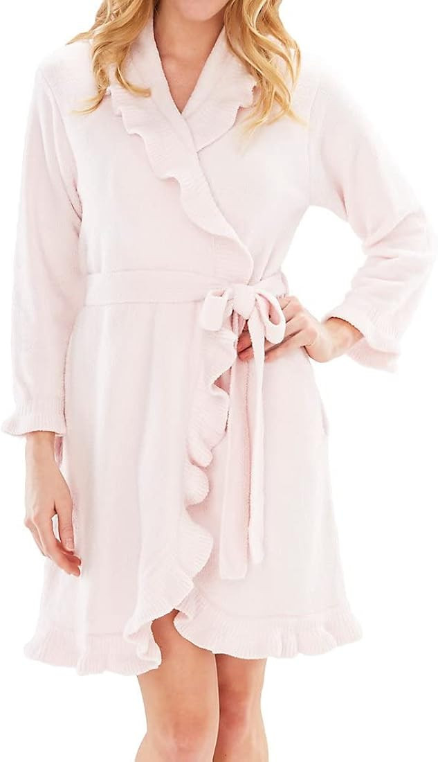 Softies 36" Ruffle Chenille Robe for Women, Lightweight | Amazon (US)