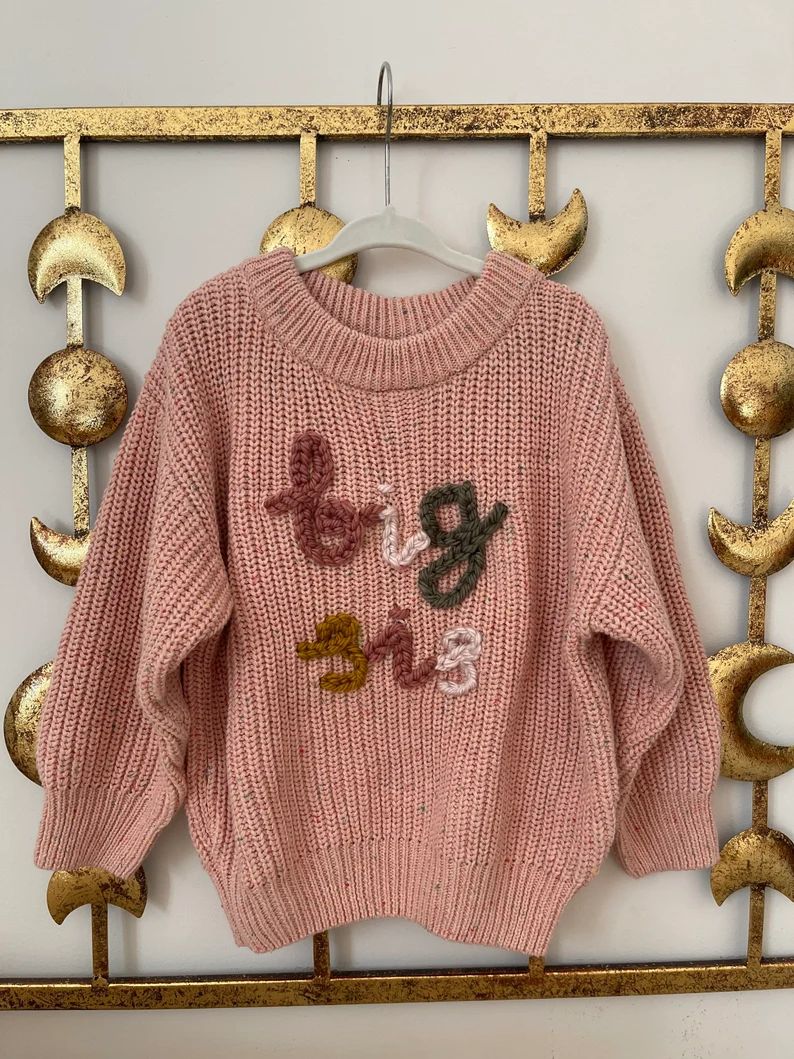 Baby Name Sweater Personalized 100% Cotton Sweaters for - Etsy | Etsy (US)