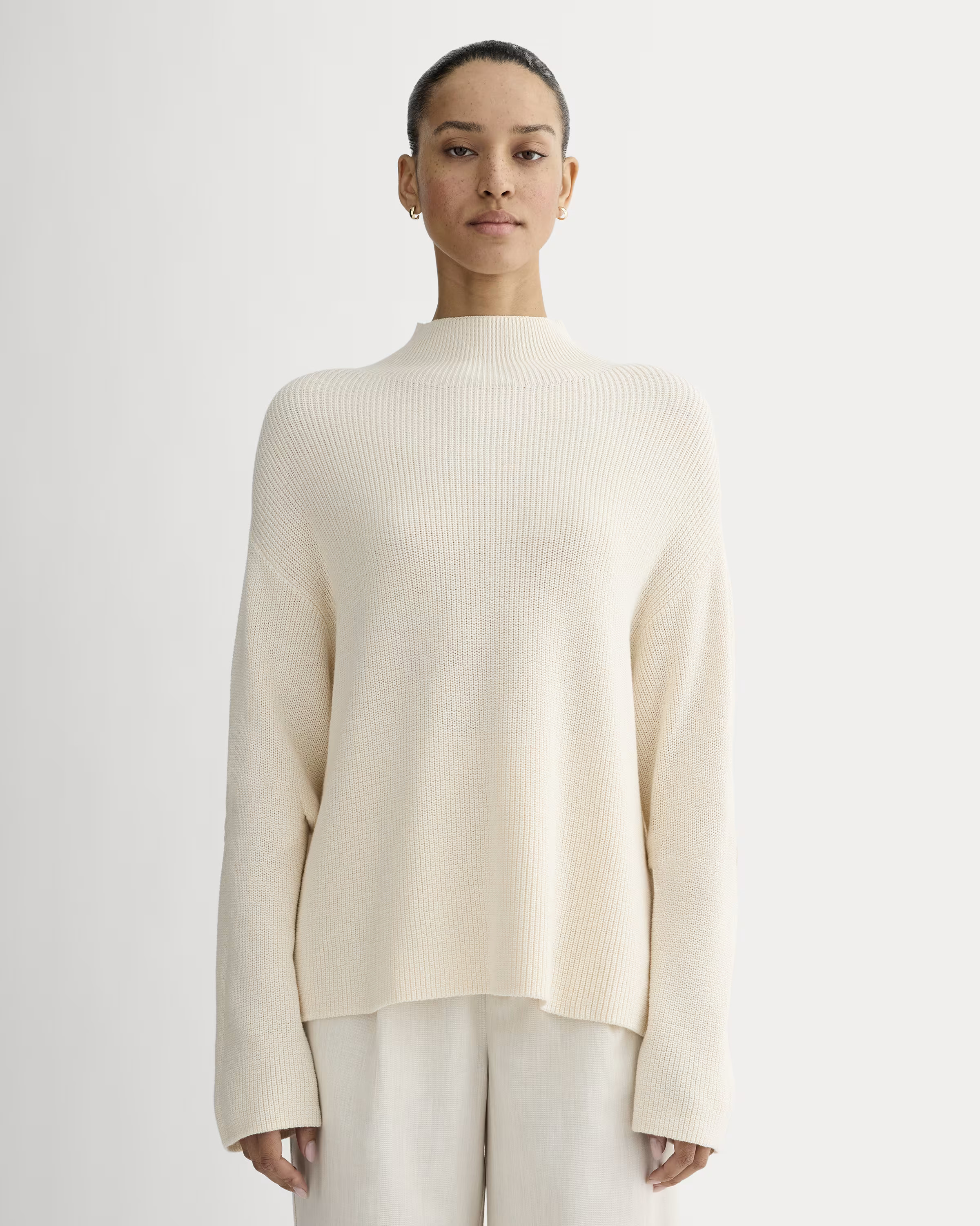 The Slouchy Funnel Neck in Everyday Cotton | Everlane