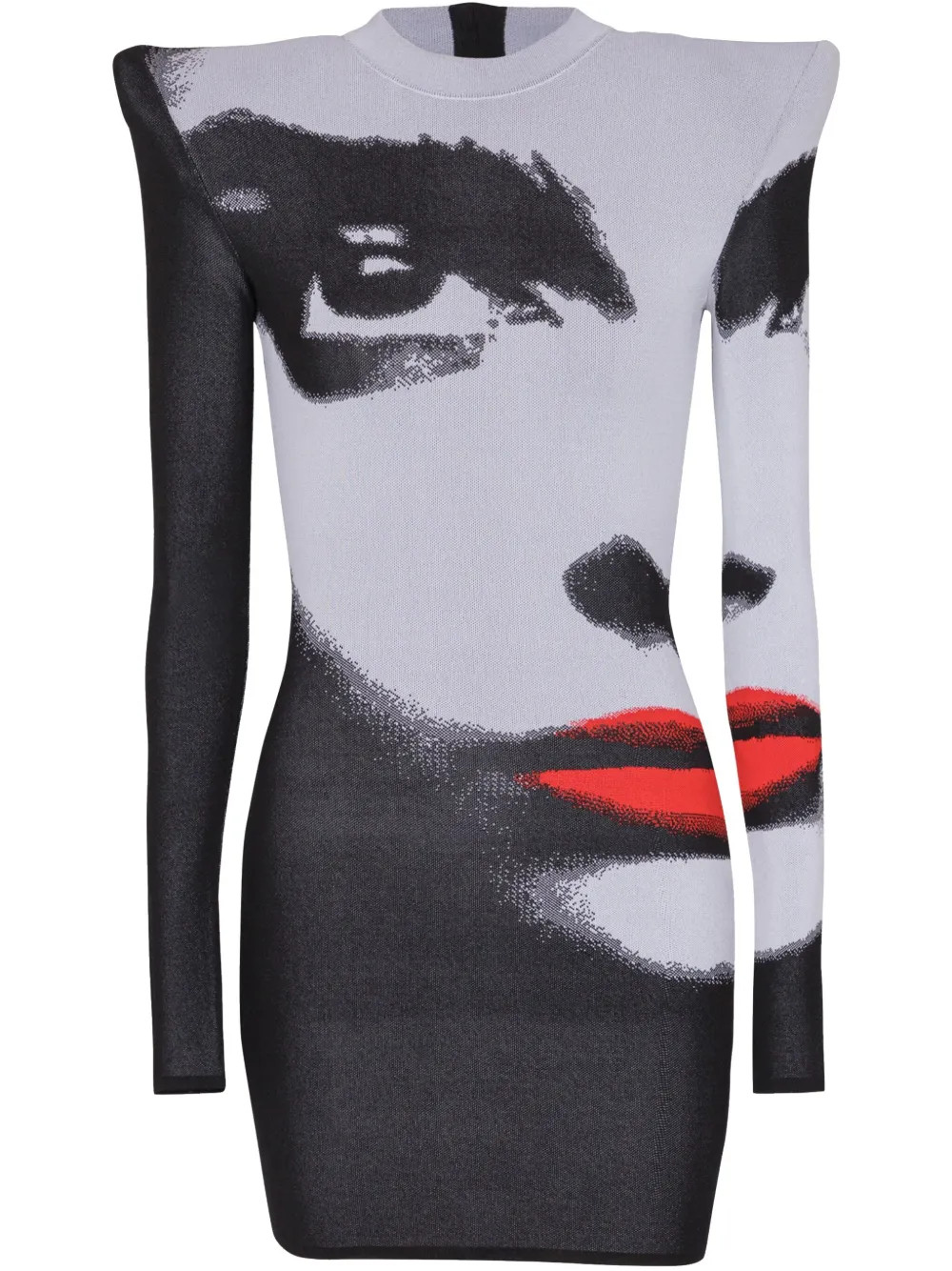 Balmain face-motif Mini Dress | White | FARFETCH | Farfetch Global