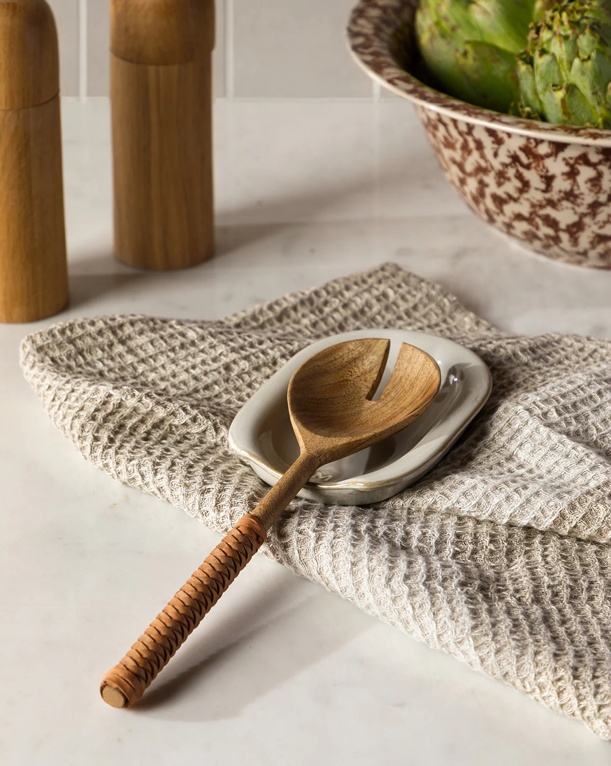 Glazed Stoneware Spoon Rest | McGee & Co. (US)