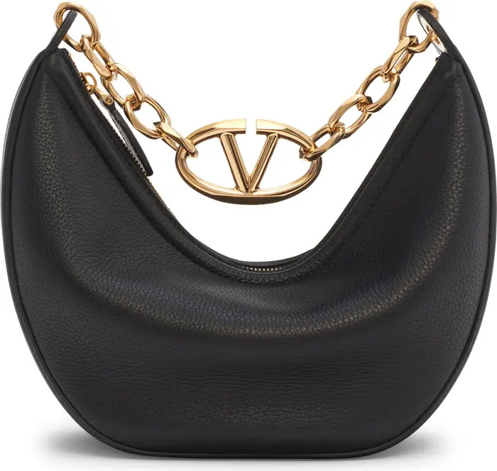 Valentino Garavani Small VLOGO Moon Hobo Bag with Chain | Nordstrom | Nordstrom