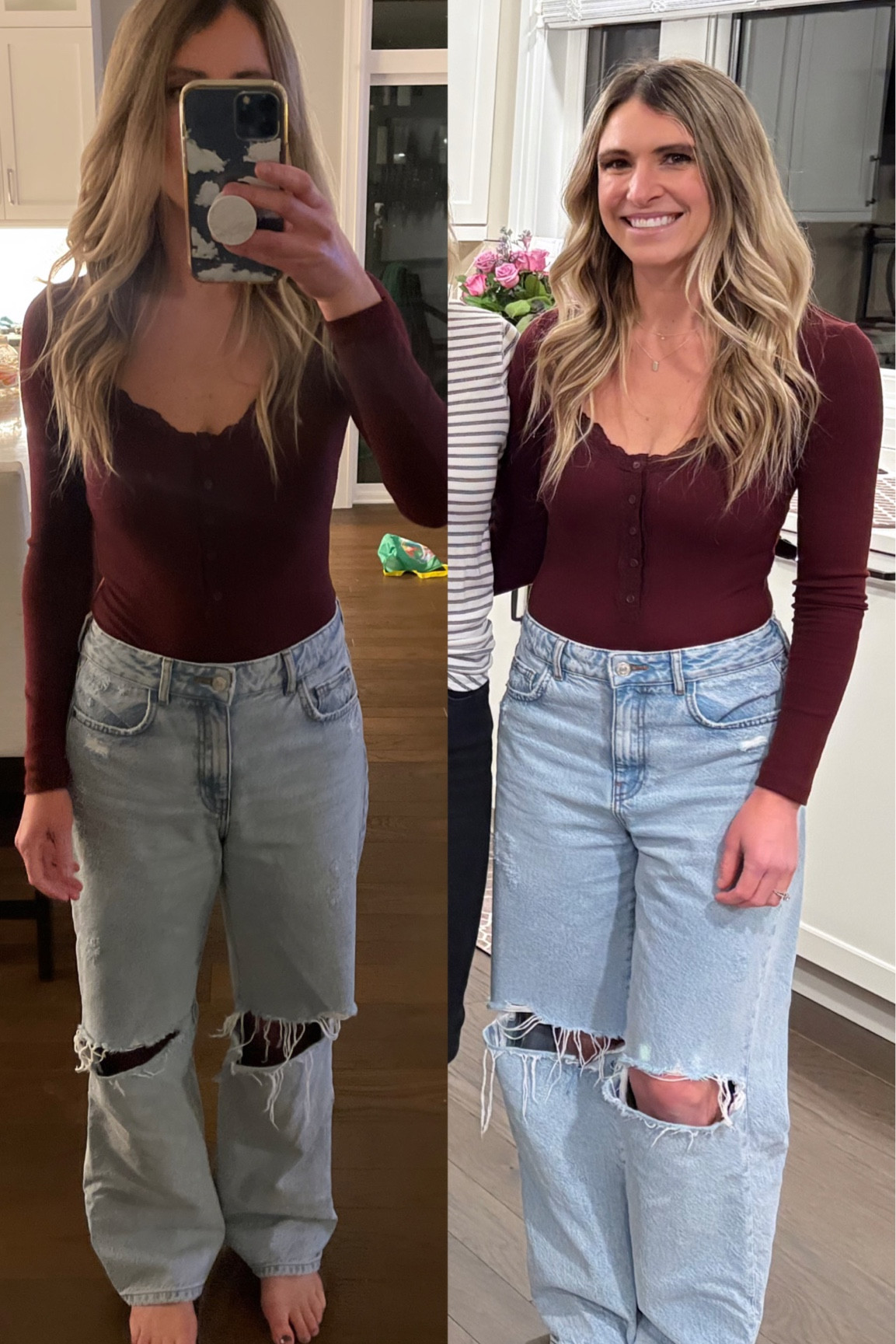 A long sleeve bodysuit with high waisted wide leg (distressed) jeans may be one of my favorite & easy go-to looks for colder weather. Perfect for casual events or dinner!


winter outfits, affordable, style tips, bodysuit, casual style, comfortable, jeans, sweater weather 

 

#LTKSaleAlert #LTKFindsUnder50 #LTKStyleTip