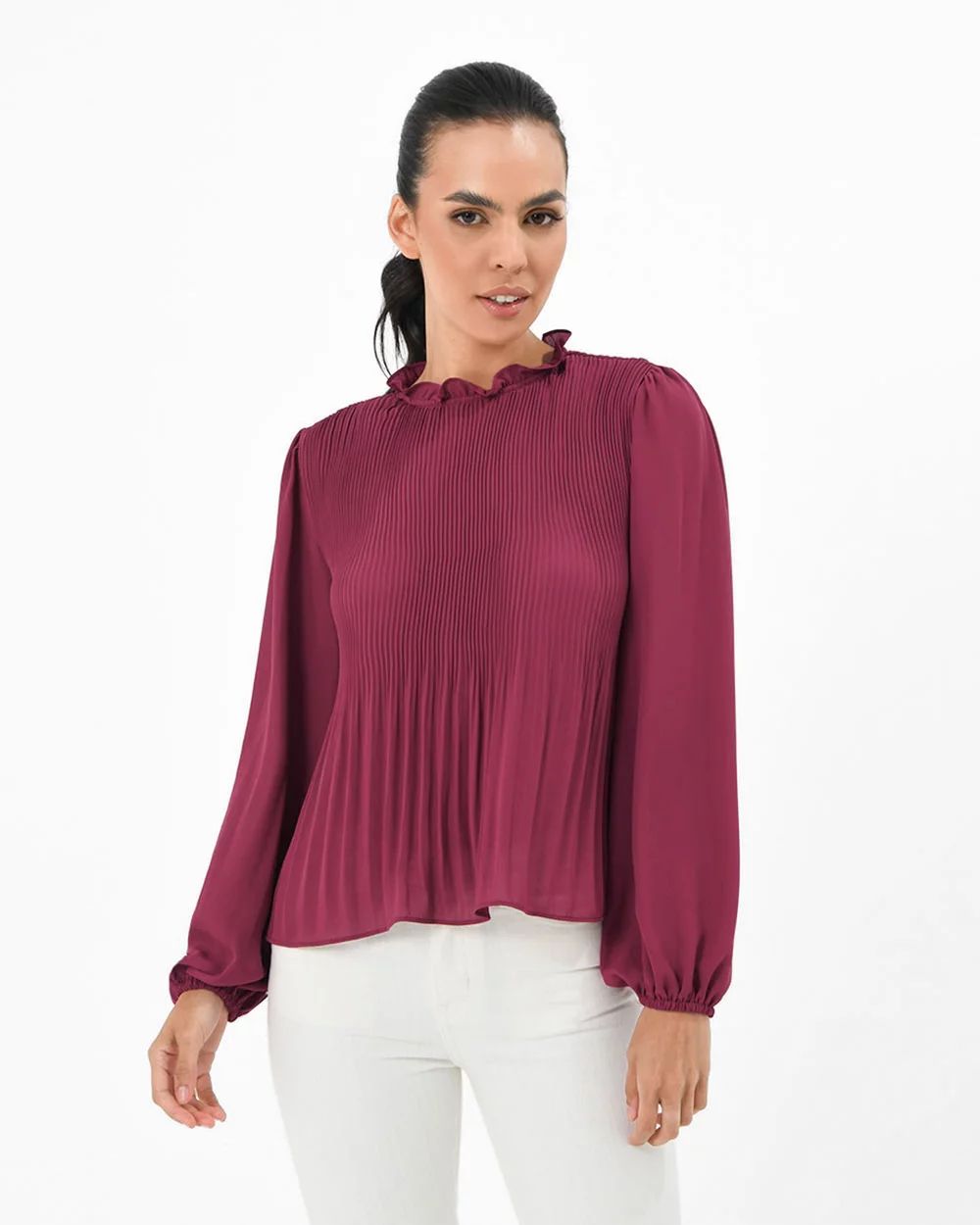 Ariella Pleated Long Sleeve Blouse | THE ICONIC (AU & NZ)