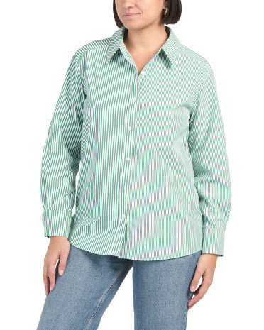 Striped Button Down Shirt For Women | TJ Maxx