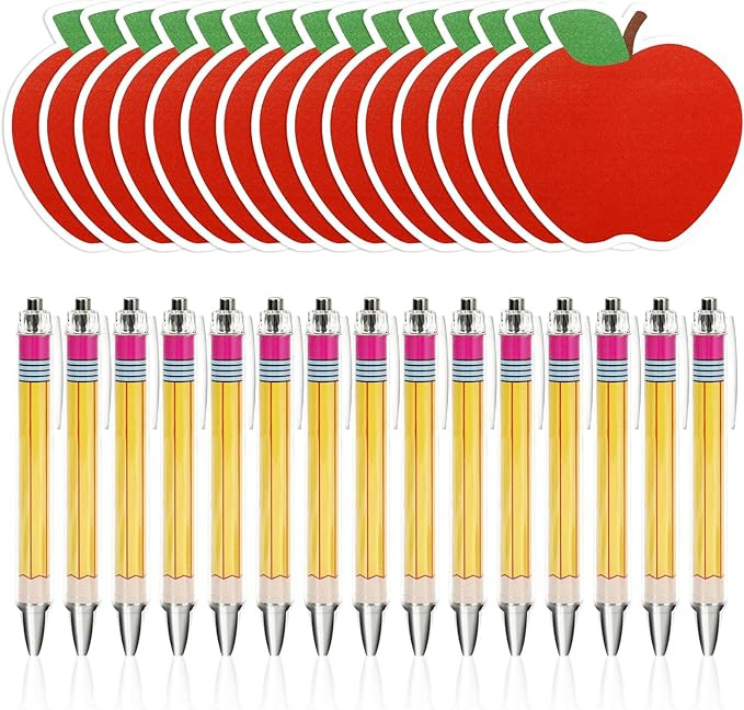 JarThenaAMCS Back to School Ballpoint Pens with Apples Sticky Notepads Cute Stationery Gift Set f... | Amazon (US)