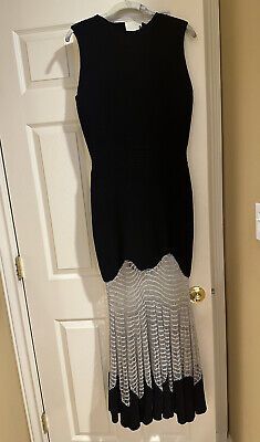 Alexander McQueen RUNWAY knit dress 2017 Metallic NEW NTWT $1995 XL Black  | eBay | eBay US
