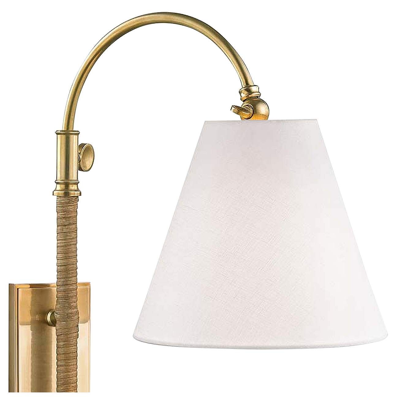 Curves No.1 Aged Brass Adjustable Plug-In Wall Lamp | Lamps Plus