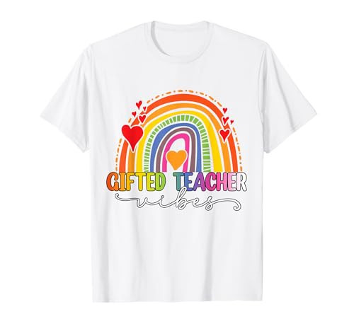 Gifted Education Teacher Rainbow Gifted and talented Teacher T-Shirt | Amazon (US)