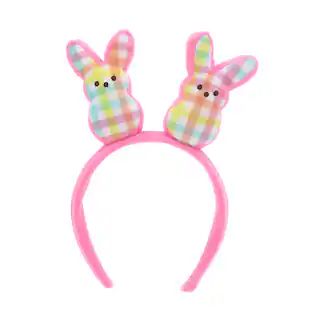 PEEPS® Pink Rainbow Plaid Bunny Plush Headband | Michaels | Michaels Stores