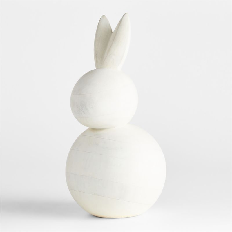 Large Wood Bunny 12" + Reviews | Crate & Barrel | Crate & Barrel