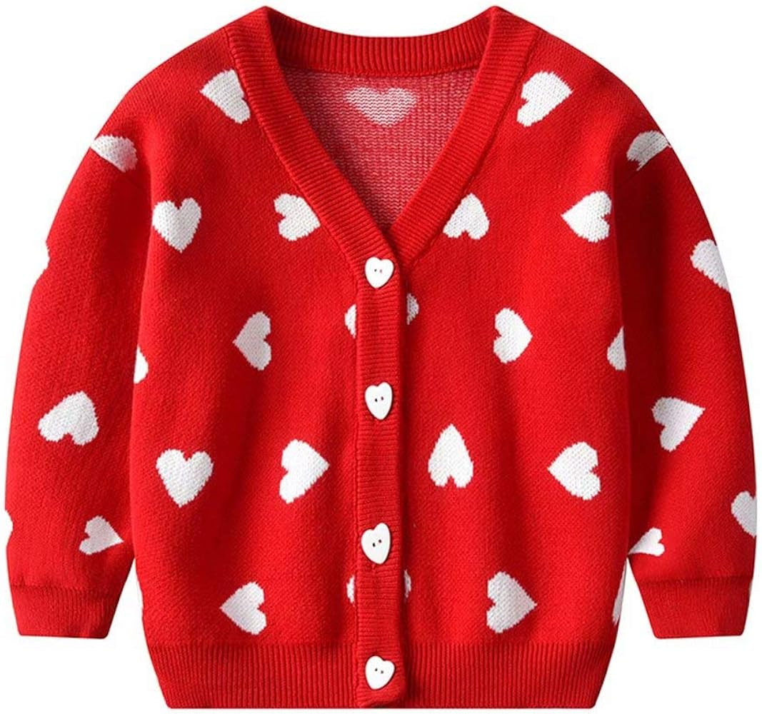Toddler Baby Girl Cardigan Knit Long Sleeve Sweaters Tops | Amazon (US)