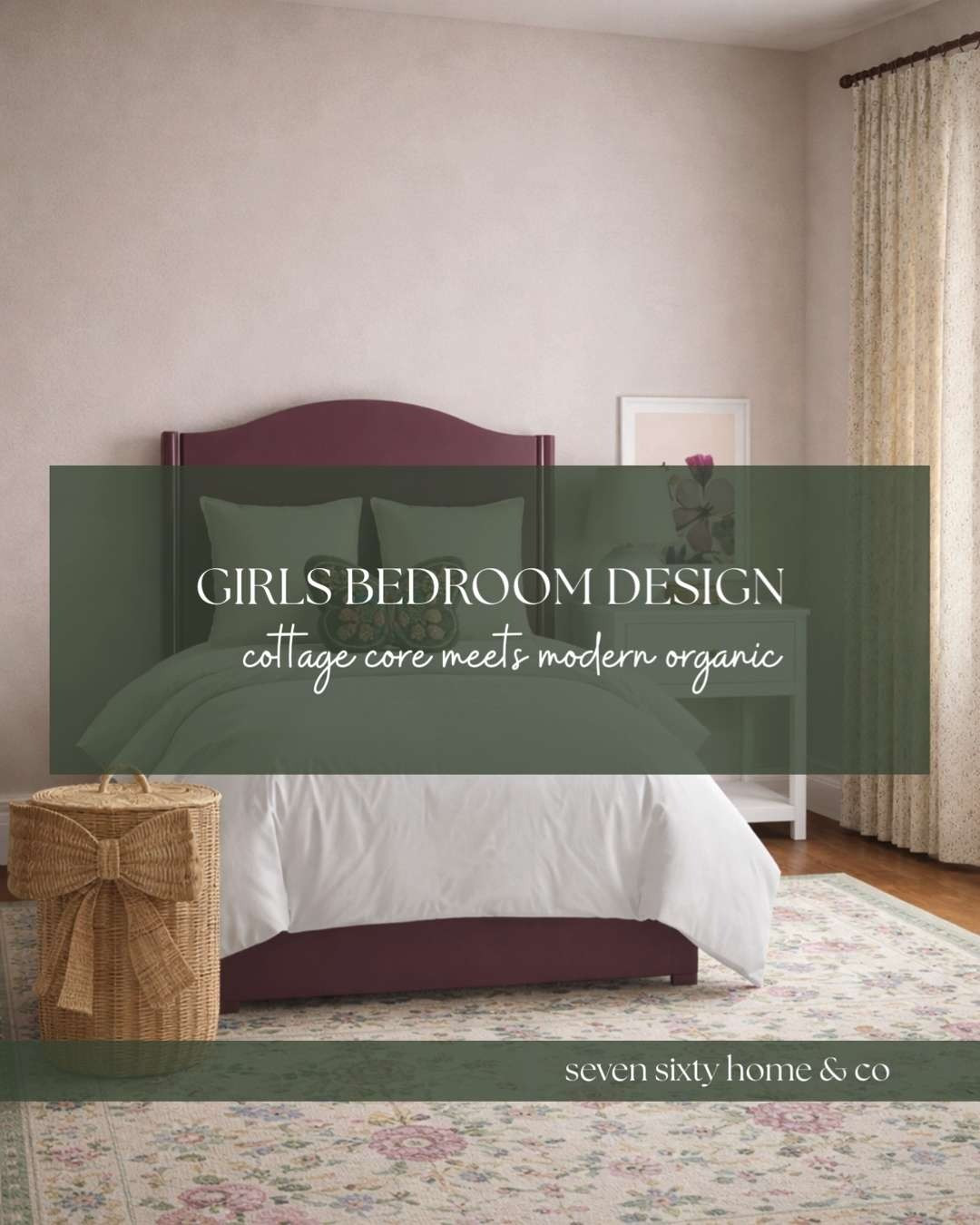 A soft girls bedroom design where cottage-core charm meets modern organic simplicity.

This room layers warm neutrals with delicate floral pattern and muted color to create a space that feels sweet but still grounded. I love pairing a curved upholstered bed with natural textures and subtle floral accents — it keeps the room playful while still feeling calm and timeless enough to grow with.

Key elements in this space:
• upholstered statement bed
• soft floral area rug
• neutral bedding layers
• cottage-inspired artwork
• warm modern organic styling
• cozy girls bedroom decor

Designed to feel calm, collected, and comfortable — a bedroom that feels lived in, not overly themed.

Everything is linked below to recreate the full room or pull pieces into your own design. 

 #LTKSeasonal #LTKHome #LTKKids