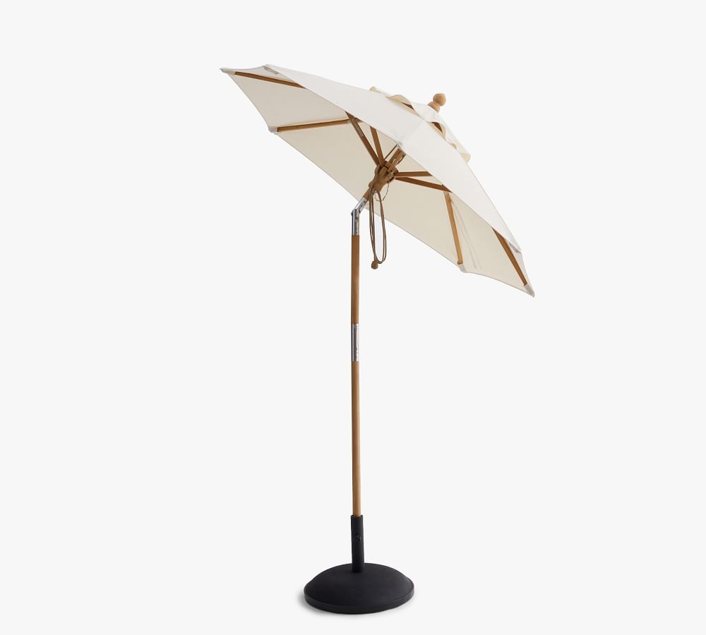 6' Round Outdoor Umbrella – FSC® Teak Tilt Frame​ | Pottery Barn (US)