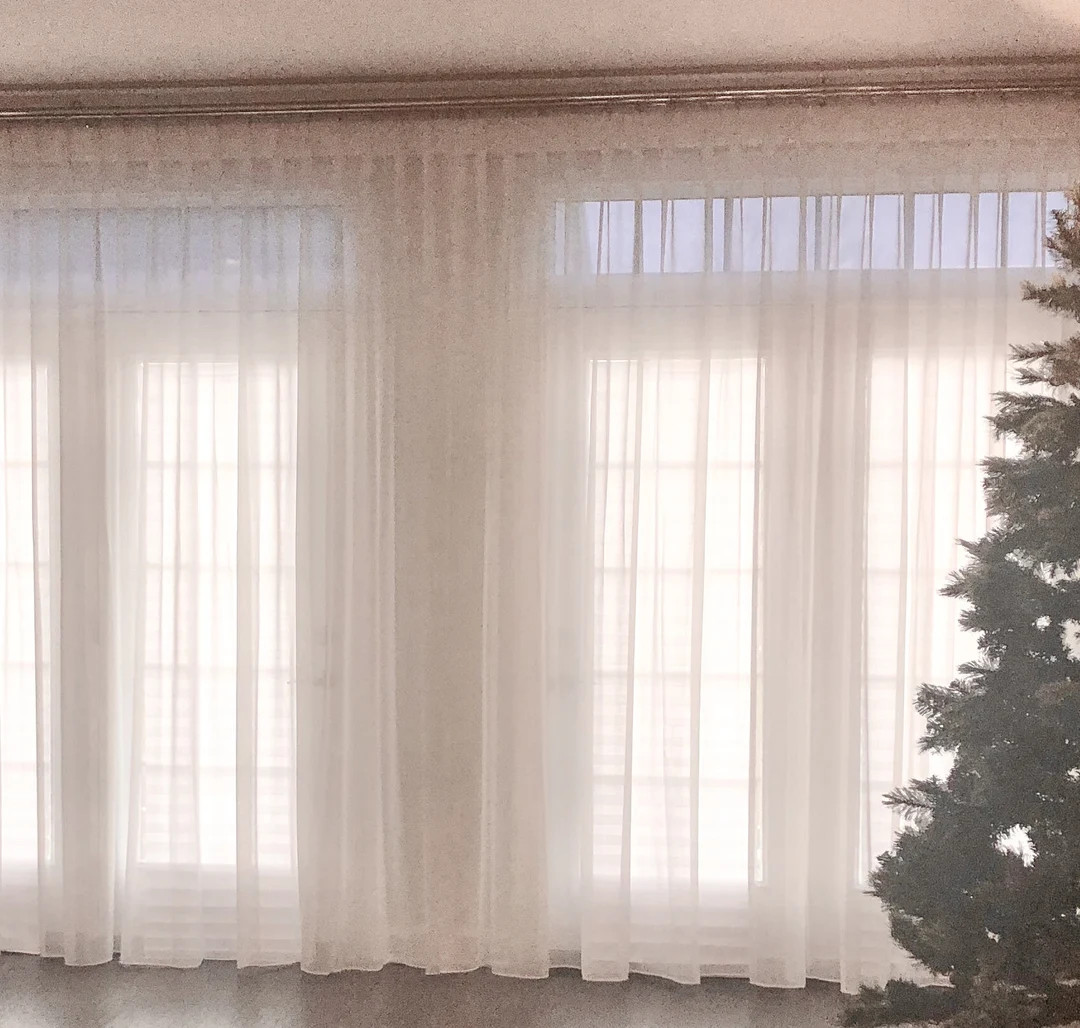 Sheer Drapery Panels - Custom Size Three-finger Pleat - Fabric by Fabricut - Custom Curtains in L... | Etsy (US)