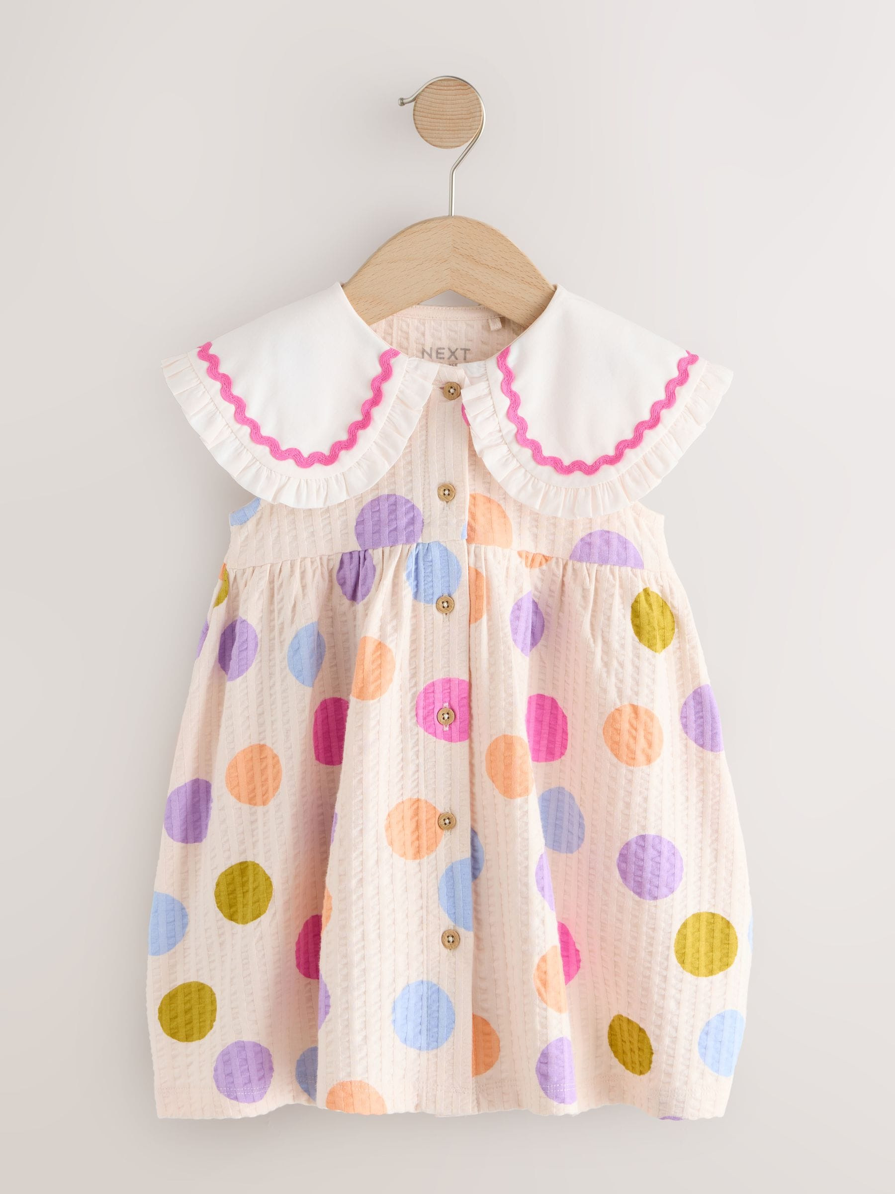 Buy Rainbow Spot Collared Summer Dress (3mths-7yrs) from Next USA | Next US
