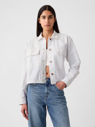 Cropped Denim Shirt Jacket | Gap (US)