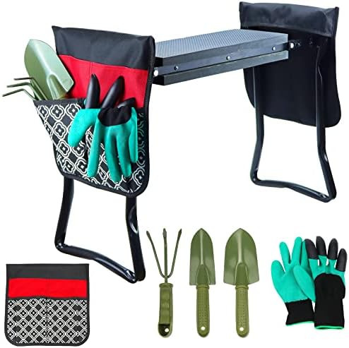 Amazon.com: Garden Kneeler and Seat--Folding Garden Stool, Gardening Bench Supplies, Heavy Duty K... | Amazon (US)