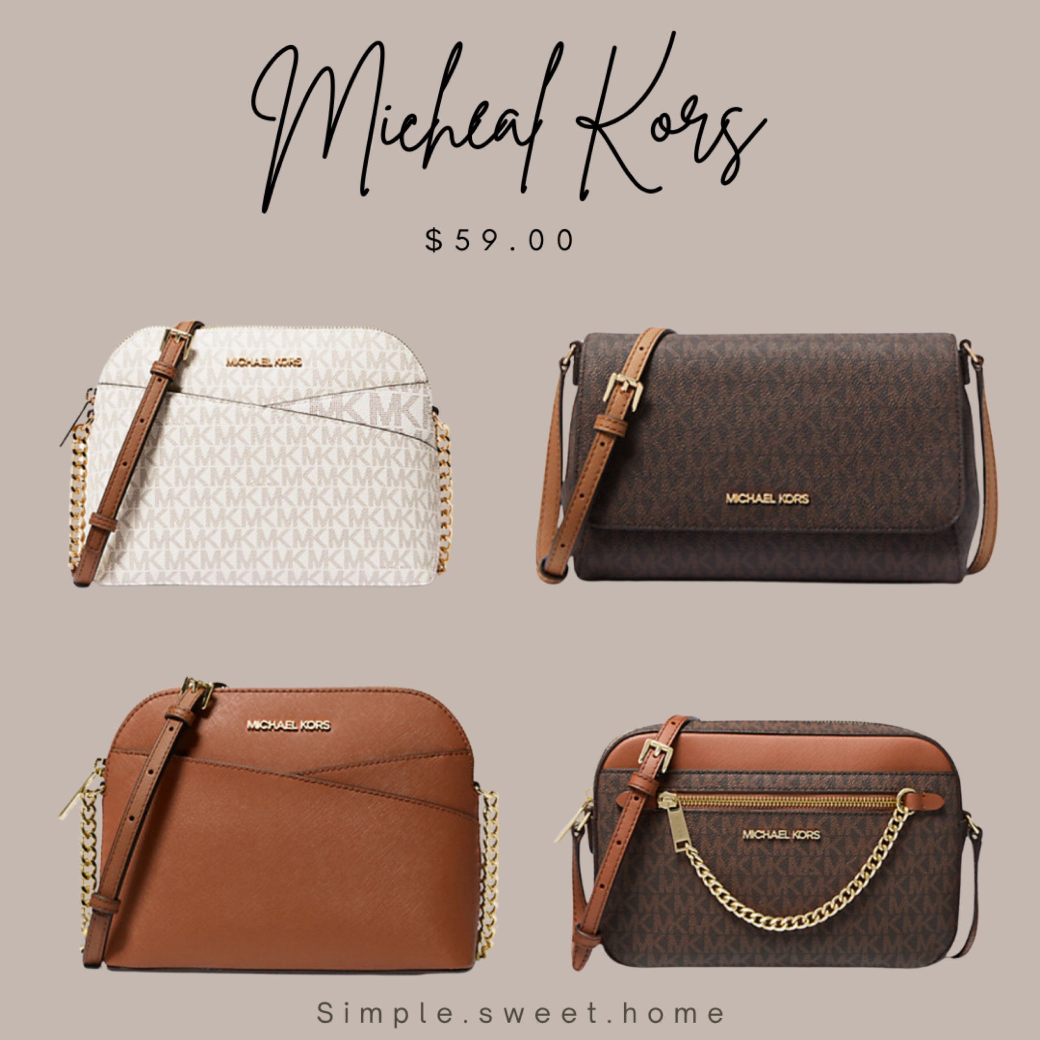 Calling All Shoppers ! Michael Kors has an incredible deal waiting for you! 

👜 Purses for ONLY $59! 👜 

These beauties are the ideal Christmas gift for that special someone (or a little treat for yourself!). 

#MichaelKors #HolidayShopping #GiftIdeas #PurseGoals 

#LTKGiftGuide #LTKItBag #LTKFindsUnder100