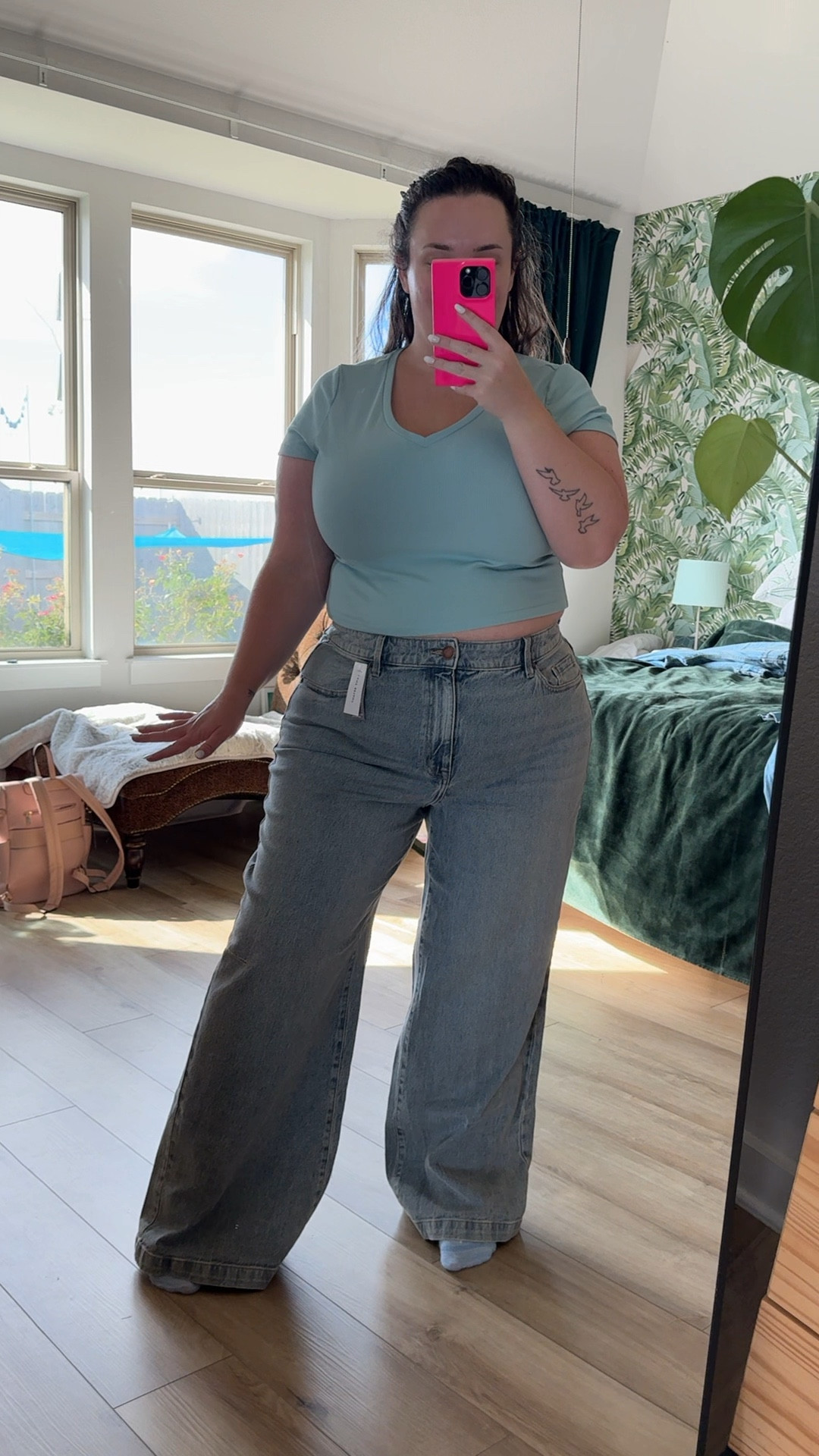 This is a true wide leg jean that is so comfy, while still being on trend! Size 16

#LTKFindsUnder100 #LTKPlusSize #LTKMidsize