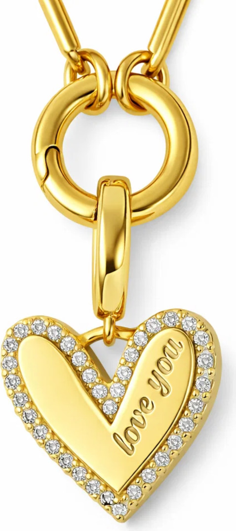 Elena "Love You" Pavé Heart Necklace | Nordstrom