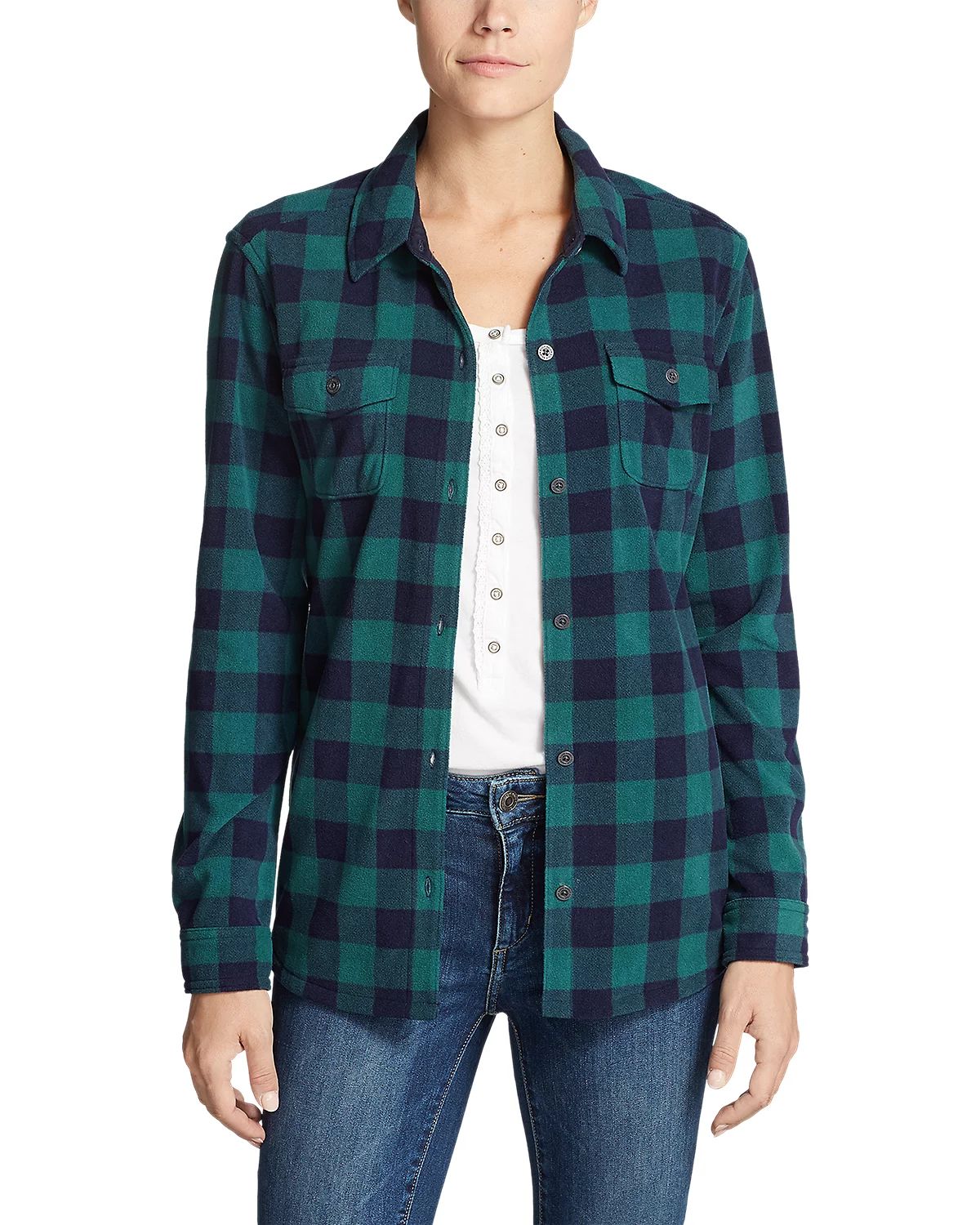 Women's Chutes Fleece Shirt Jacket - Print | Eddie Bauer, LLC
