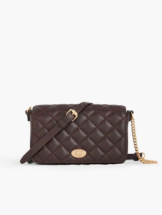 Chain Strap Crossbody Bag - Quilted Leather | Talbots