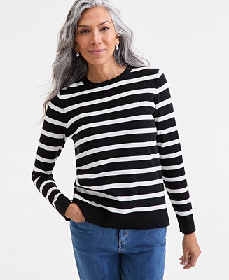 Style & Co Women's Long-Sleeve Crewneck Sweater, Created for Macy's - Macy's | Macy's