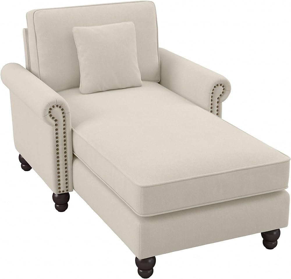 Bush Furniture Coventry Chaise Lounge with Arms, Cream Herringbone | Amazon (US)