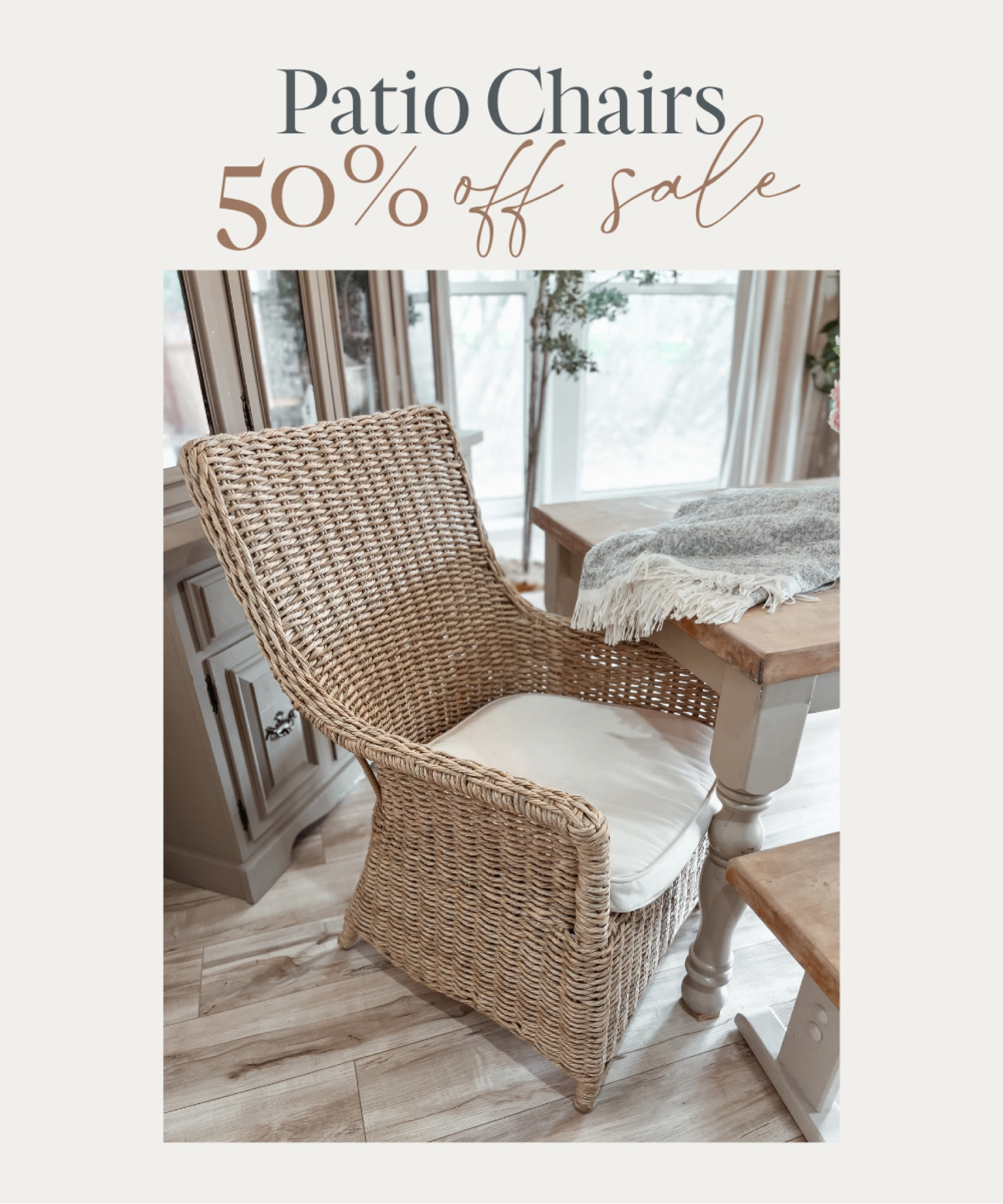50% off patio chairs! My favorite wicker patio/dining chairs on sale

#LTKsalealert #LTKSeasonal #LTKhome