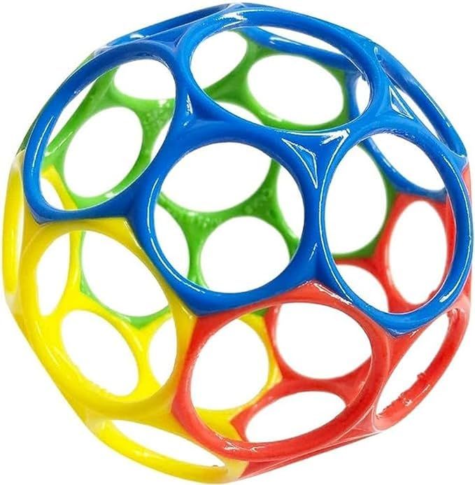 Bright Starts Oball Easy Grasp Classic Ball BPA-Free Infant Toy in Red, Yellow, Green, Blue,... | Amazon (US)