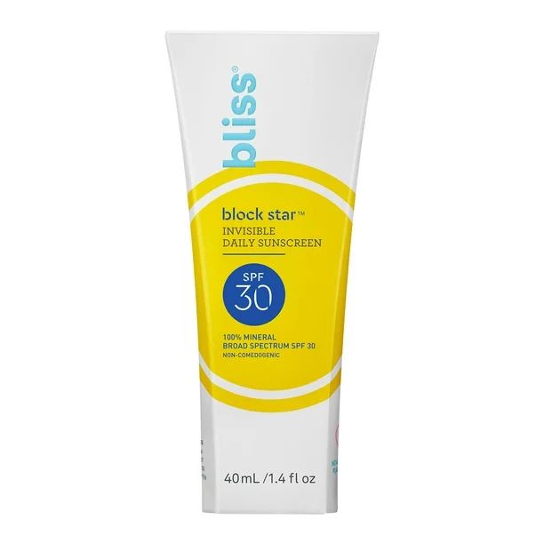 Bliss Block Star Mineral Daily Sunscreen SPF 30, 1.4 fl oz - Walmart.com | Walmart (US)
