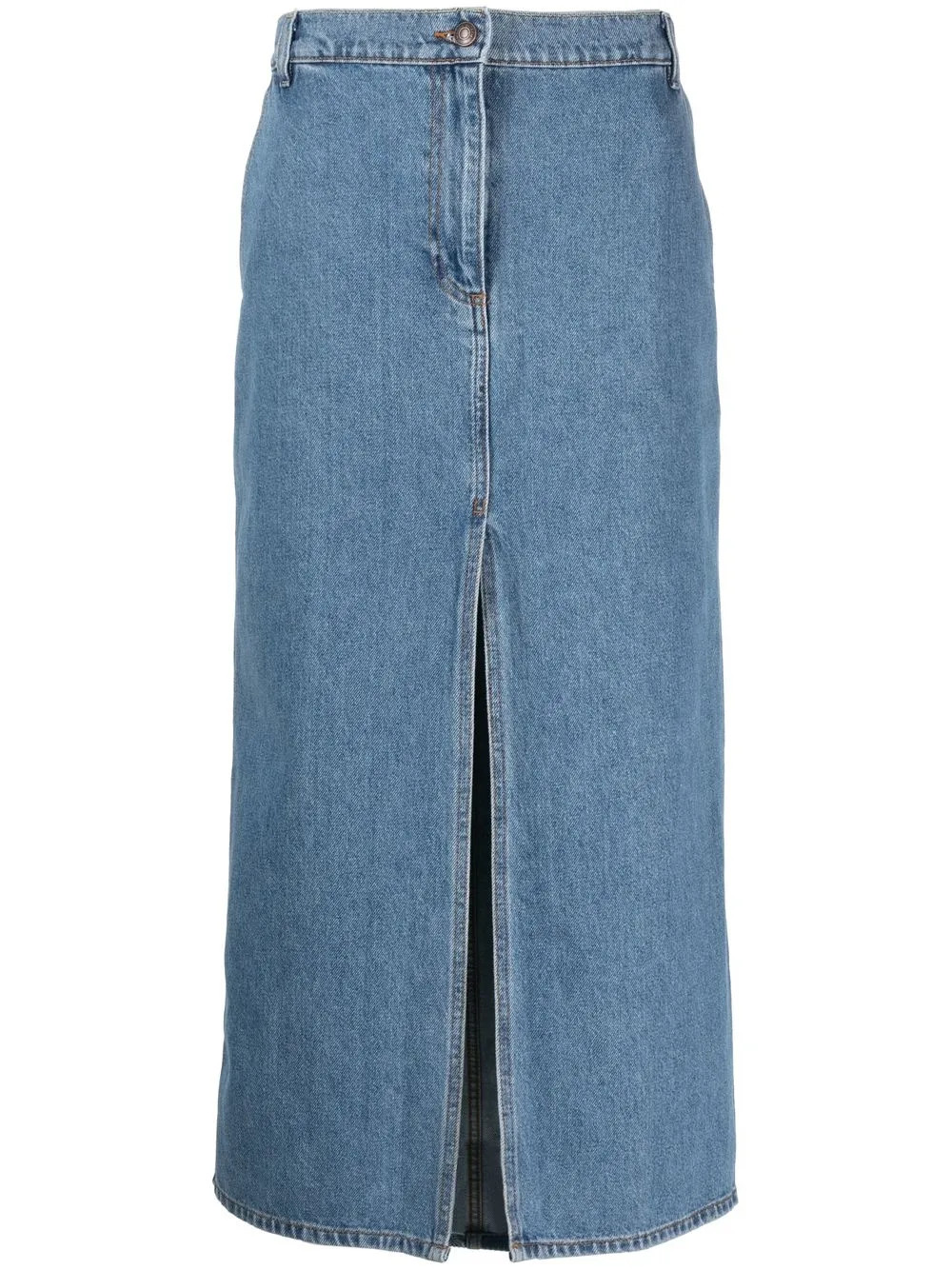 Magda Butrym Saia Jeans Midi - Farfetch | Farfetch Global