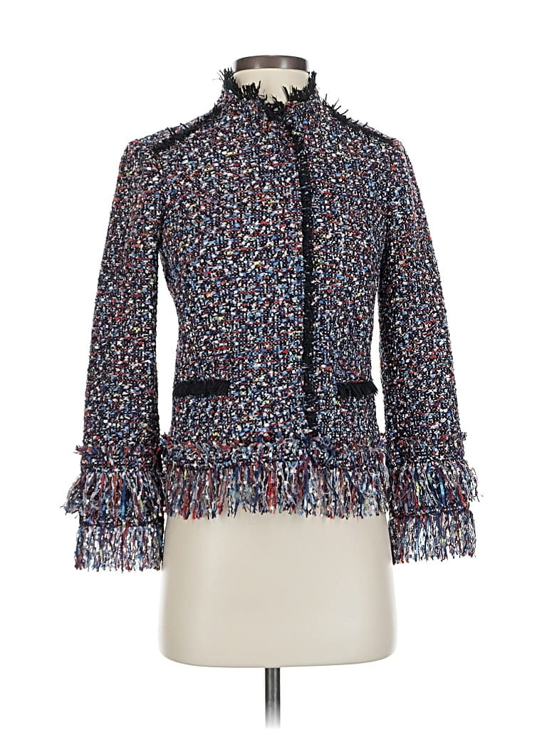 Ann Taylor Tweed Blue Jacket Size XS - 79% off | ThredUp (US)