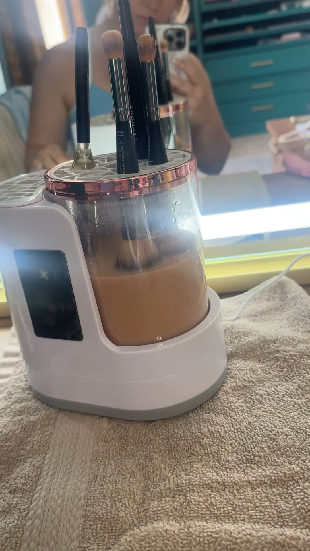 I don’t know who needs to hear this, but it’s probably time to clean your brushes! I got this little gadget from Amazon, and it makes the process so easy. I cleaned all my brushes yesterday, and they feel so fresh this morning! Highly recommend if you’re like me and always put off washing them!

#LTKBeauty