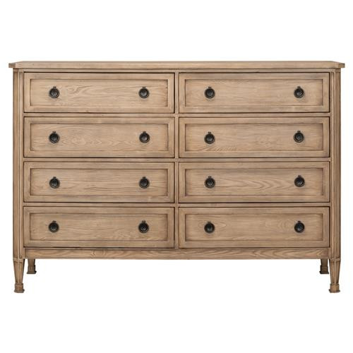 Barbara Rustic Lodge Brown Pine Wood Double Dresser | Kathy Kuo Home