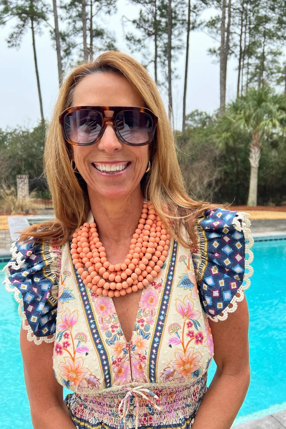 Lovell necklace, coral | Mimi Seabrook