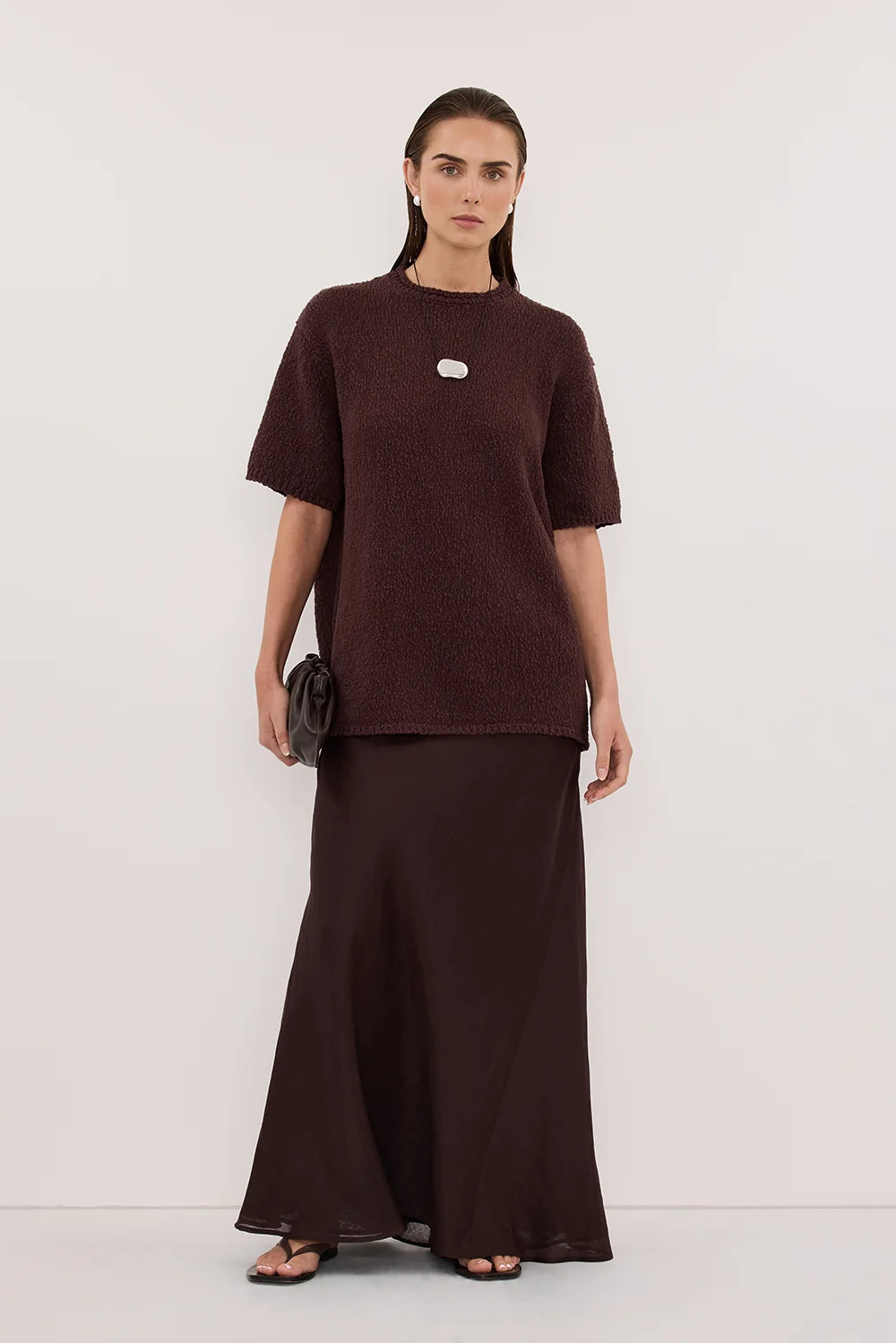 SUE CHOC KNIT TEE | DISSH