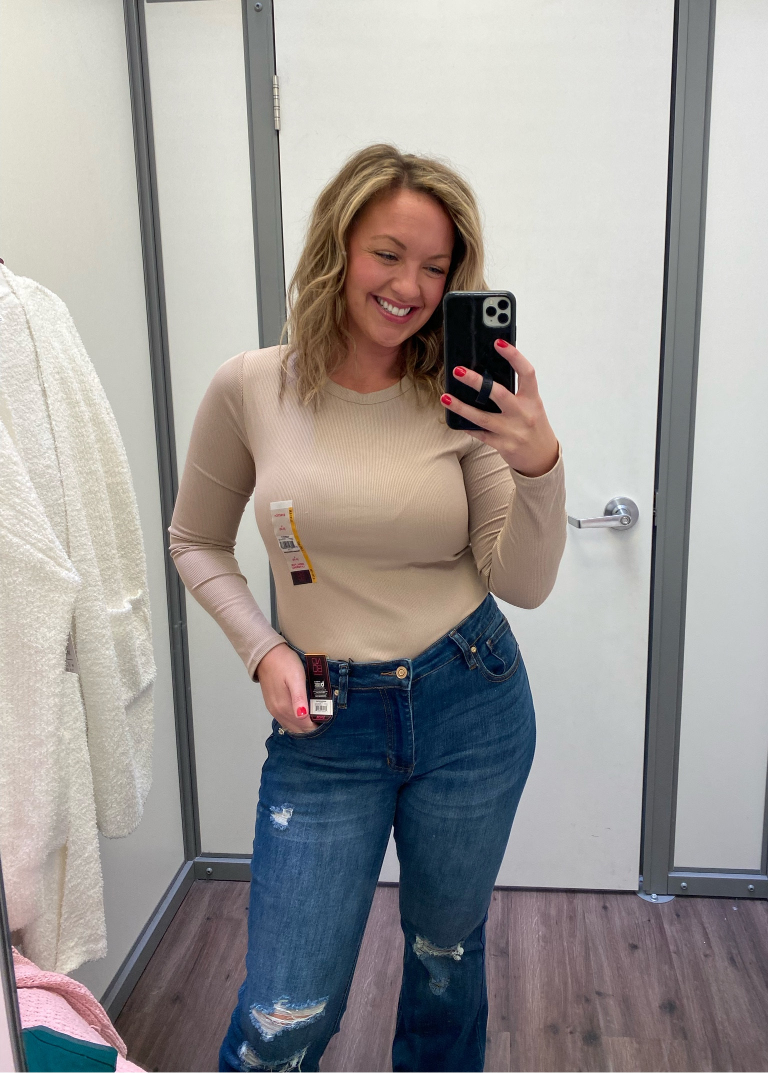 Bodysuit like without the annoying part! This ribbed Walmart long sleeve T-shirt is so good and such an affordable price under $8.00! Sized up one size to a 👚Size Large 11/13 since this is juniors sizing! I love this neutral look for winter and this is a great layering piece! 👖Wearing a size 11 in jeans (juniors fit) so I sized up !

Midsize outfit , winter outfit, layering piece distressed flare jeans size 8 midsize jeans midsize style Walmart outfit  neutral bodysuit 

#walmartpartner
#walmartfashion
#walmartfinds
#midsize
#size8
#midsizefashion
#midsizeoutfit

#LTKmidsize #LTKfindsunder50
