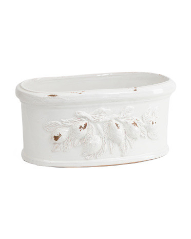18.5x8.5 Lemon Oblong Ceramic Planter | TJ Maxx