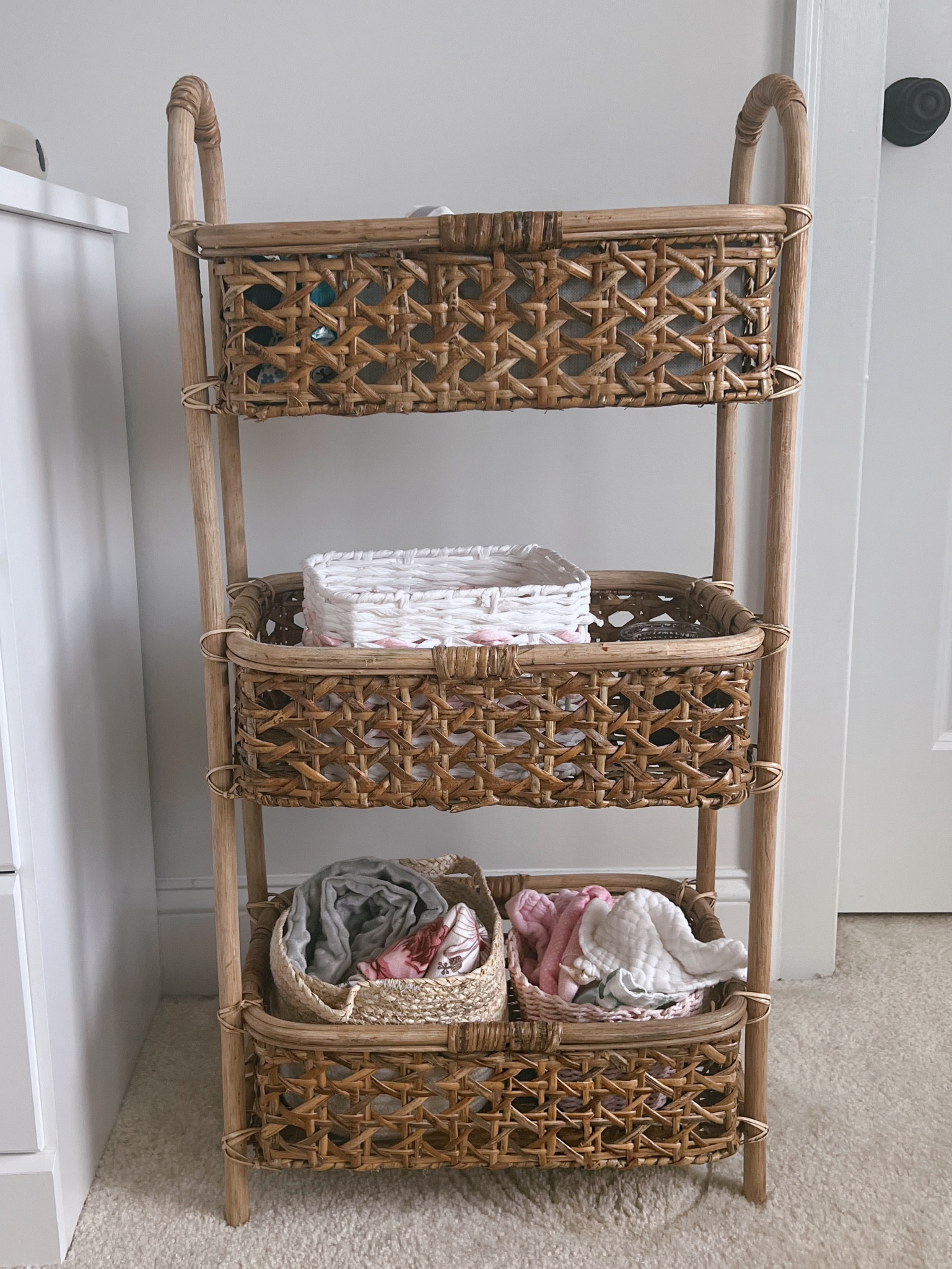 In my daughter’s nursery. Perfect storages 

#LTKbaby #LTKhome