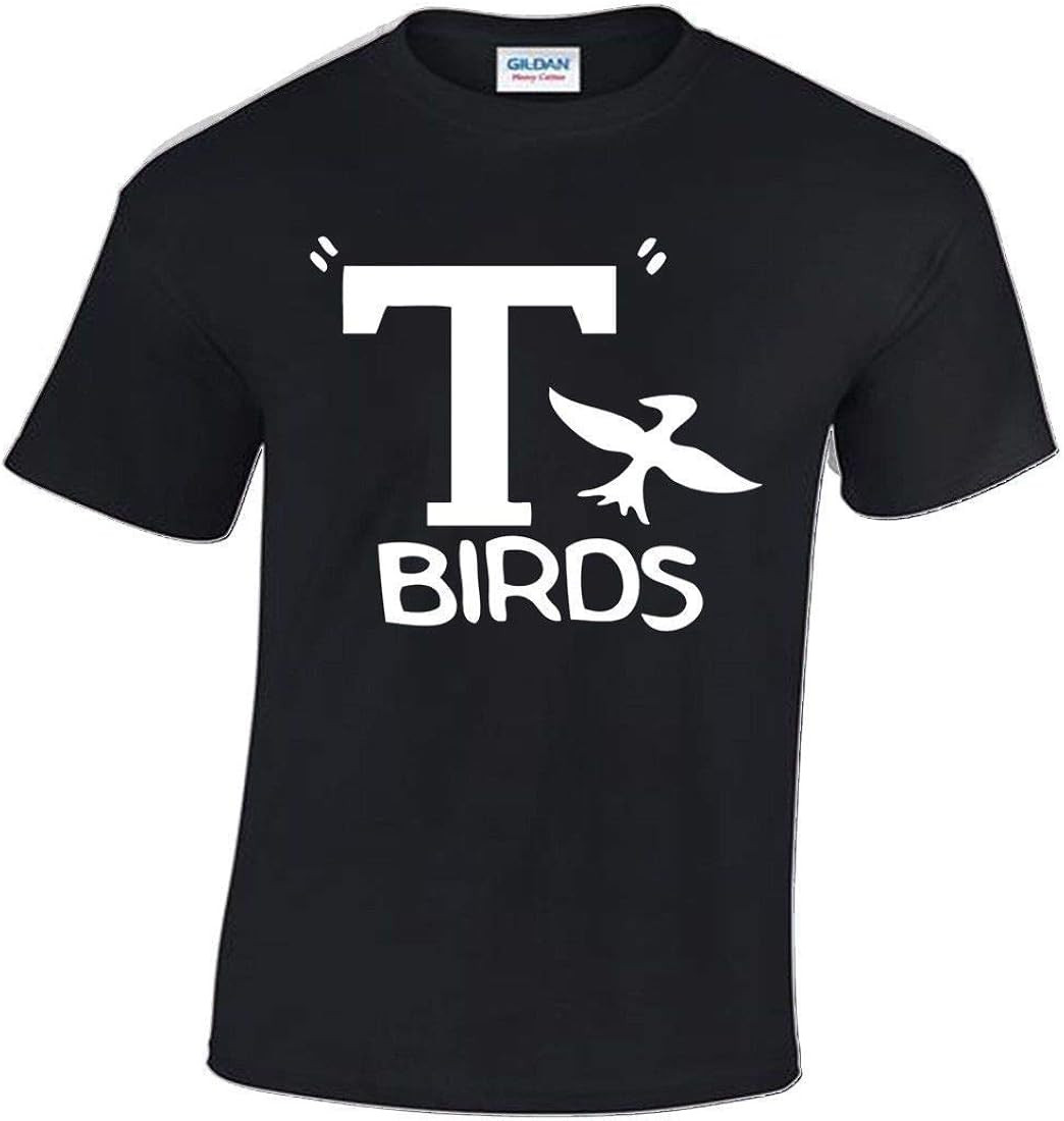 Tees'YA "T Birds Mens Tbirds Gang Tee Shirt Grease Movie 70th Music Adult Black Tee Shirt | Amazon (US)