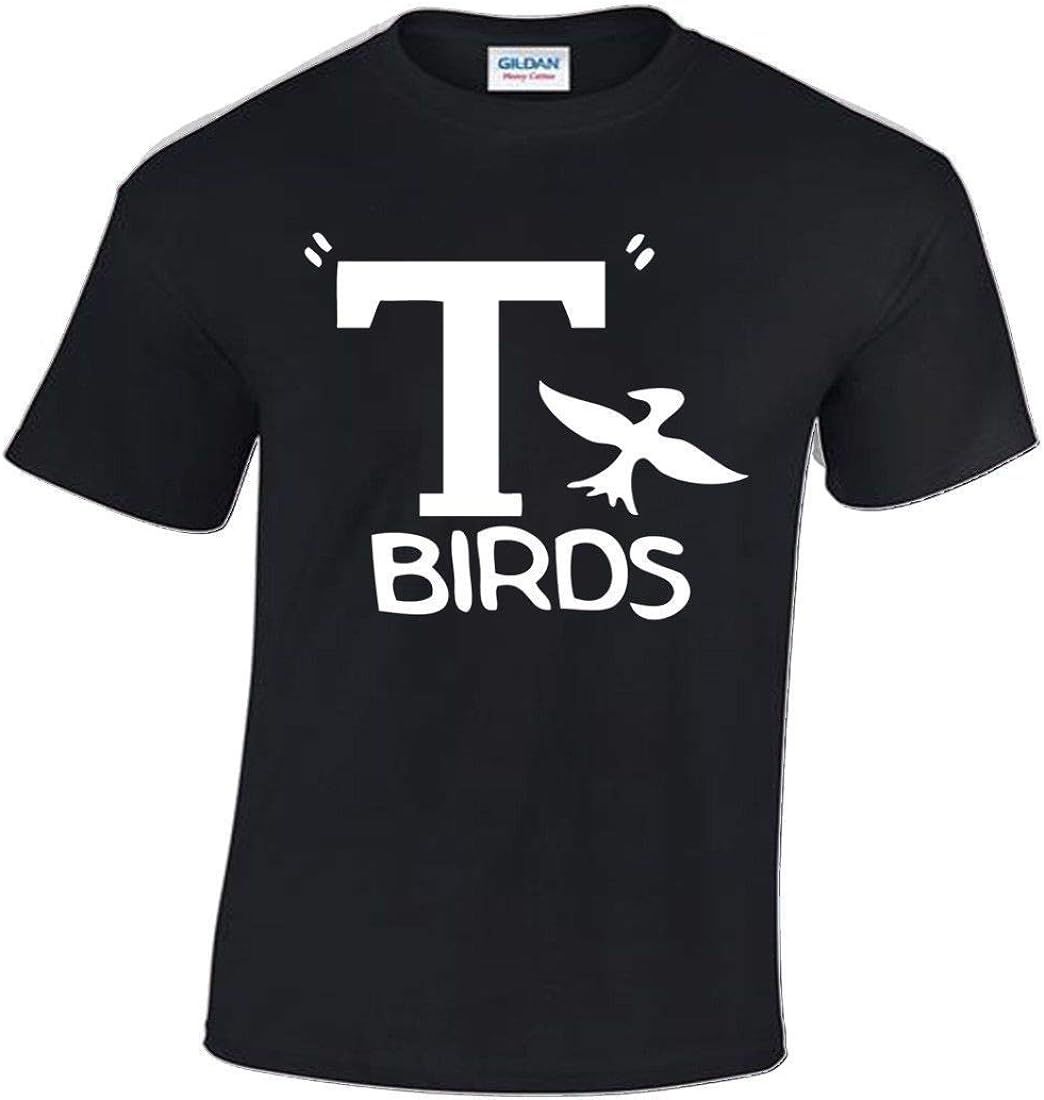 Tees'YA "T Birds Mens Tbirds Gang Tee Shirt Grease Movie 70th Music Adult Black Tee Shirt | Amazon (US)