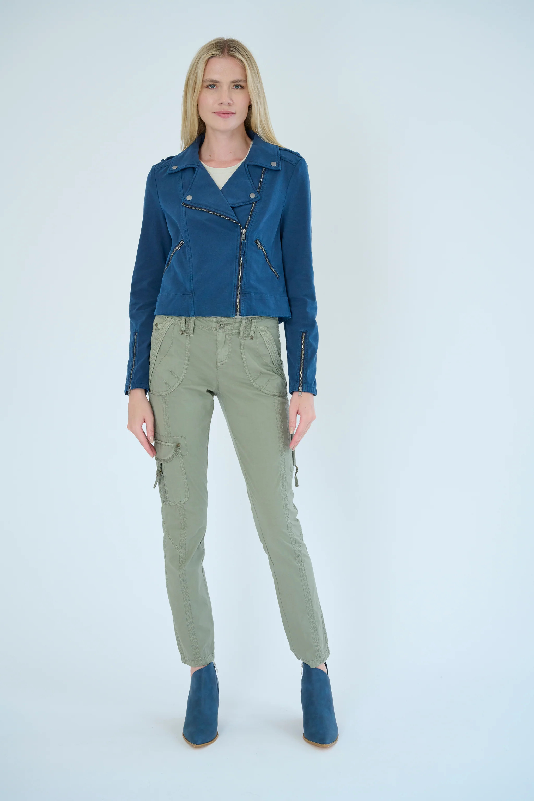 Layla Cotton Knit Moto Jacket | Marrakech Clothing