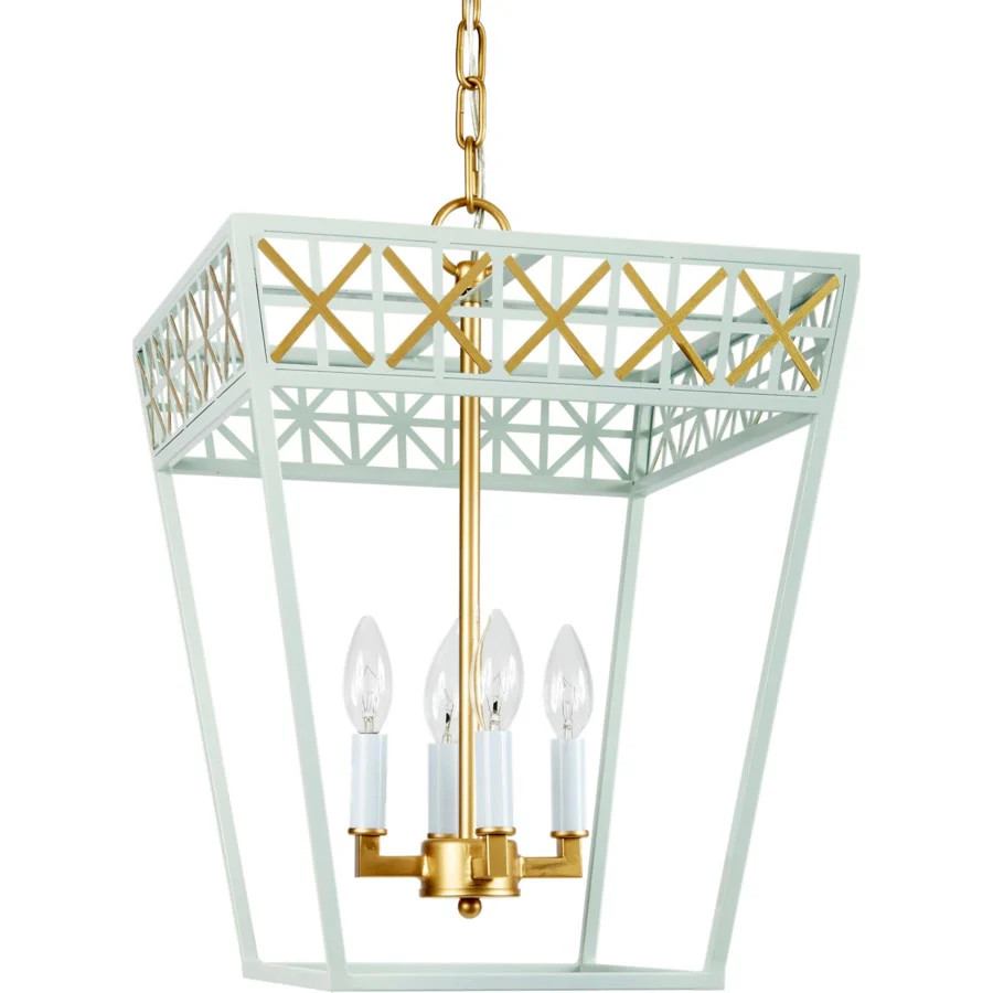 Wythe Blue and Gold Caitlyn Lantern | Dashing Trappings