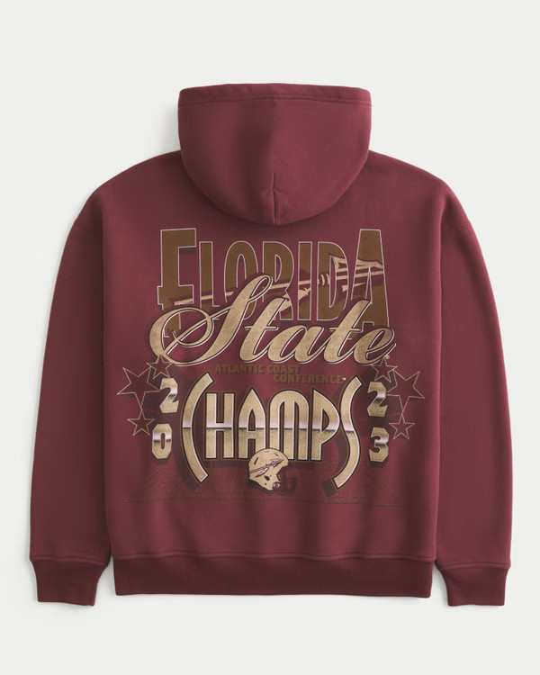 Men's Boxy Florida State University Seminoles Graphic Hoodie | Men's Graphics Shop | HollisterCo.... | Hollister (US)