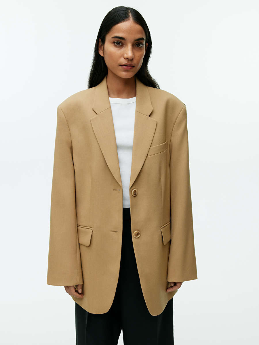 Oversized Wool Hopsack Blazer | ARKET (EU)