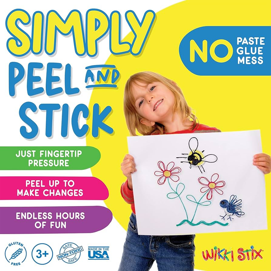 Wikki Stix Doodler, Fidget Toy Plus Arts & Crafts for Kids; Non-Toxic Waxed Yarn, Reusable Hands-... | Amazon (US)